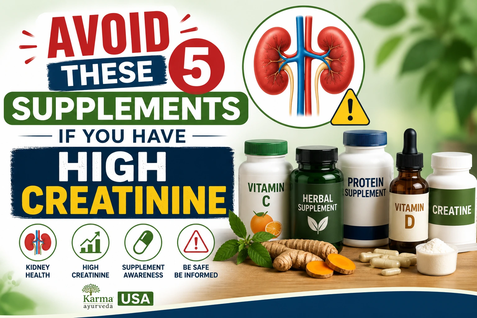 Avoid These 5 Supplements If You Have High Creatinine
